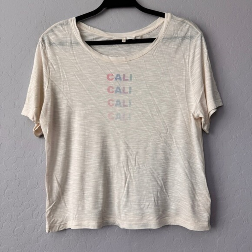 LoveShackFancy Cali Graphic Tee Casual Everyday Top T-Shirt Medium